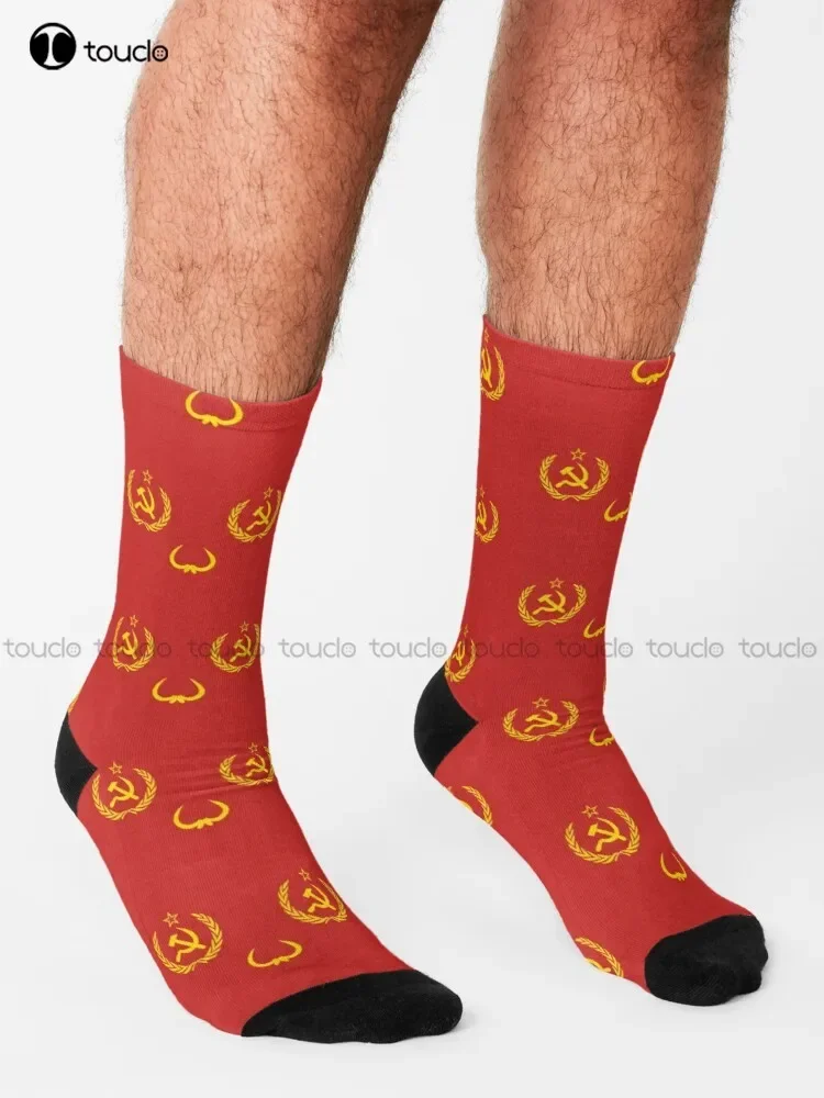 New A Cute Communism Socks Womens Black  Personalized Custom Unisex Adult Socks Teen Socks Halloween Christmas Gift