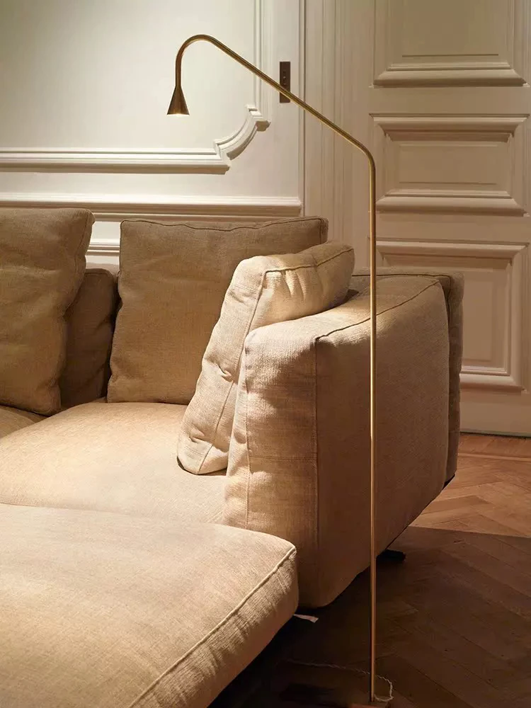 Minimalist living room, bedroom, bedside model room, floor to ceiling O light, modern and minimalist Nordic sofa