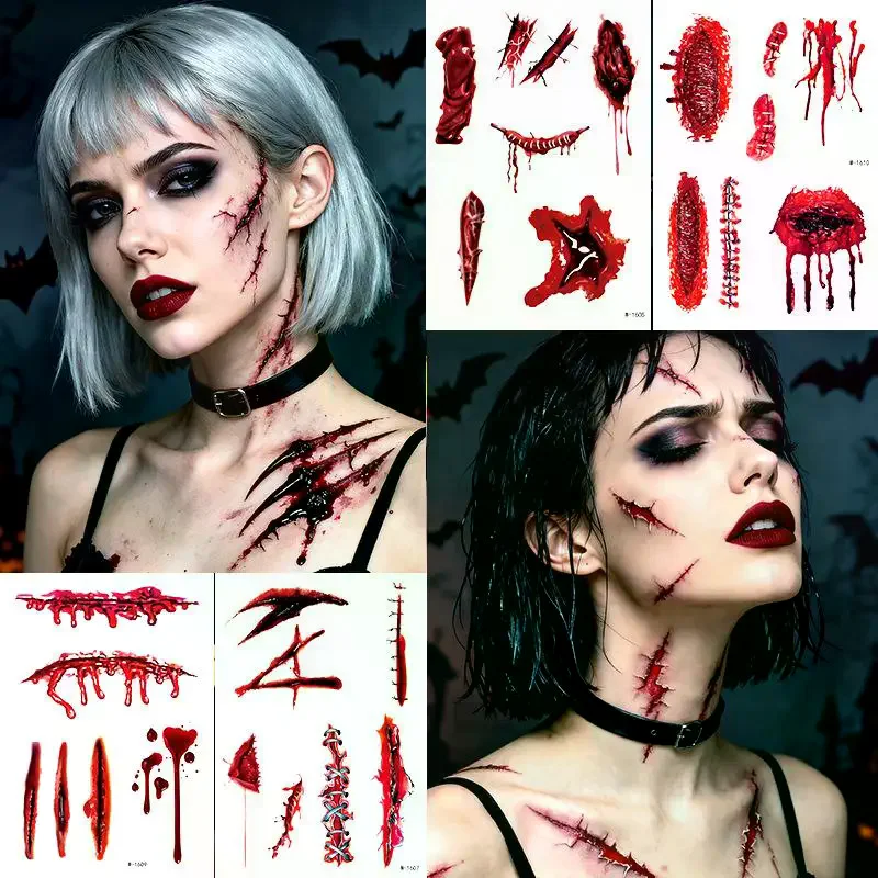 1 Sheets Halloween Scar Tattoo - Body Jewelry Stickers review and price