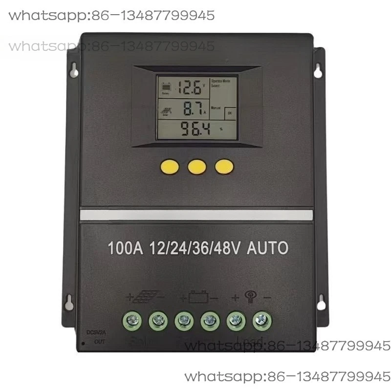

Mppt 60A 80A 100A 12V24V36V48V Solar Charge Controller Solar PV Battery Charger with LCD Display Dual USB Solar PV Regulators