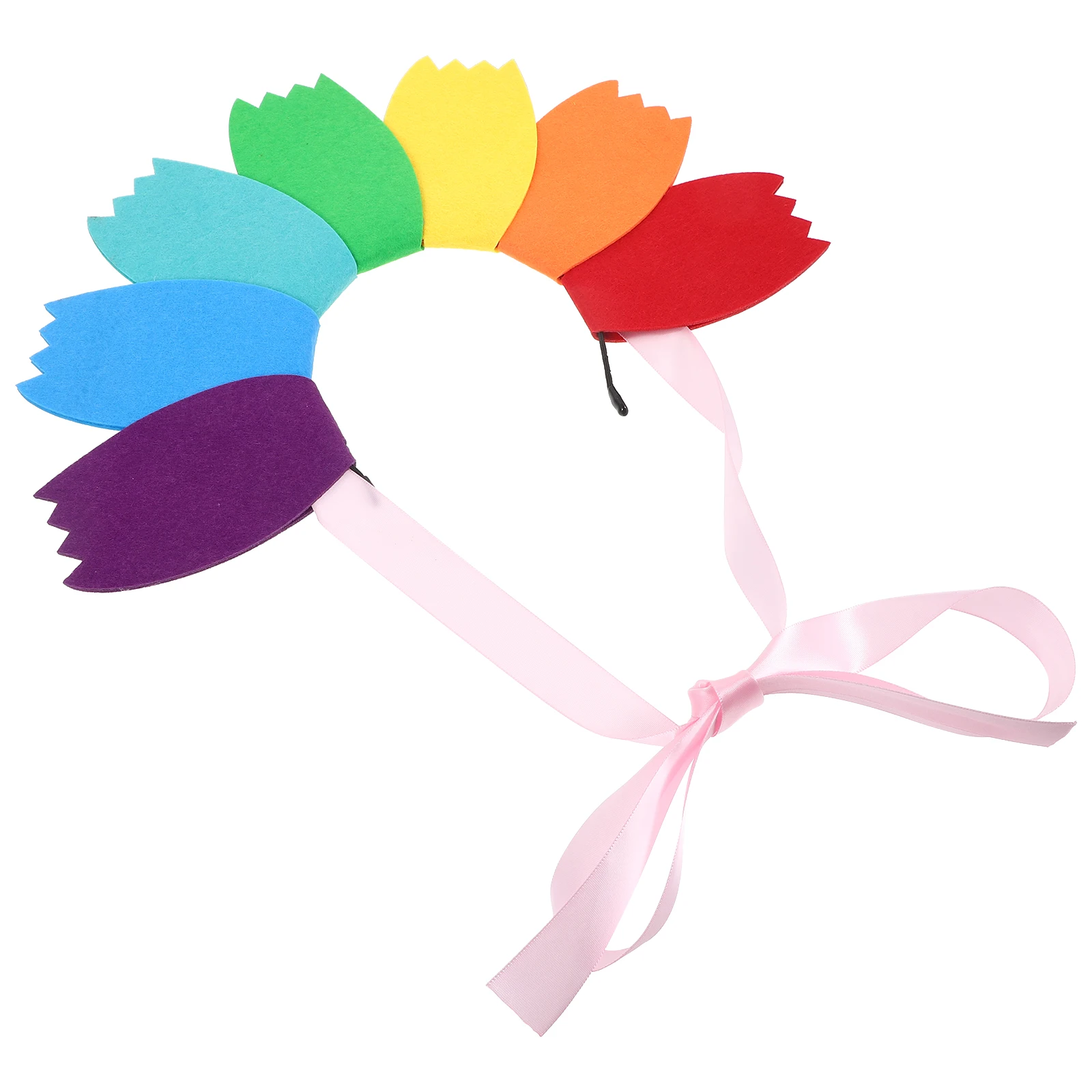 

Flower Headband Rainbow Petal Hair Hoop Sunflower Accessories Women Headdress Photo Prop Girls Festival Head Decor