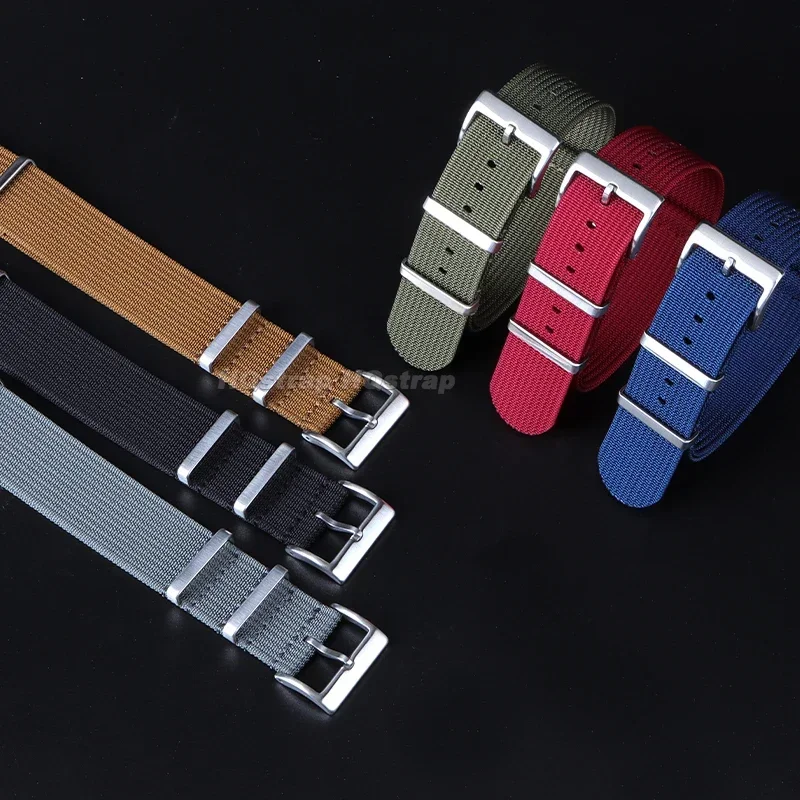 ナイロンミリタリーキャンバス時計ストラップ,ユニバーサルリストバンド交換ベルト,セイコー用スポーツアクセサリー,柔らかく快適,20mm, 22mm