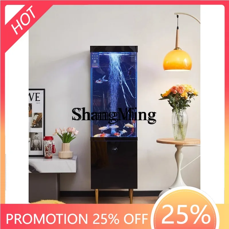 

CL luxury fish tank, next to the TV cabinet in the living room, goldfish tank aquarium floor-to-ceiling household