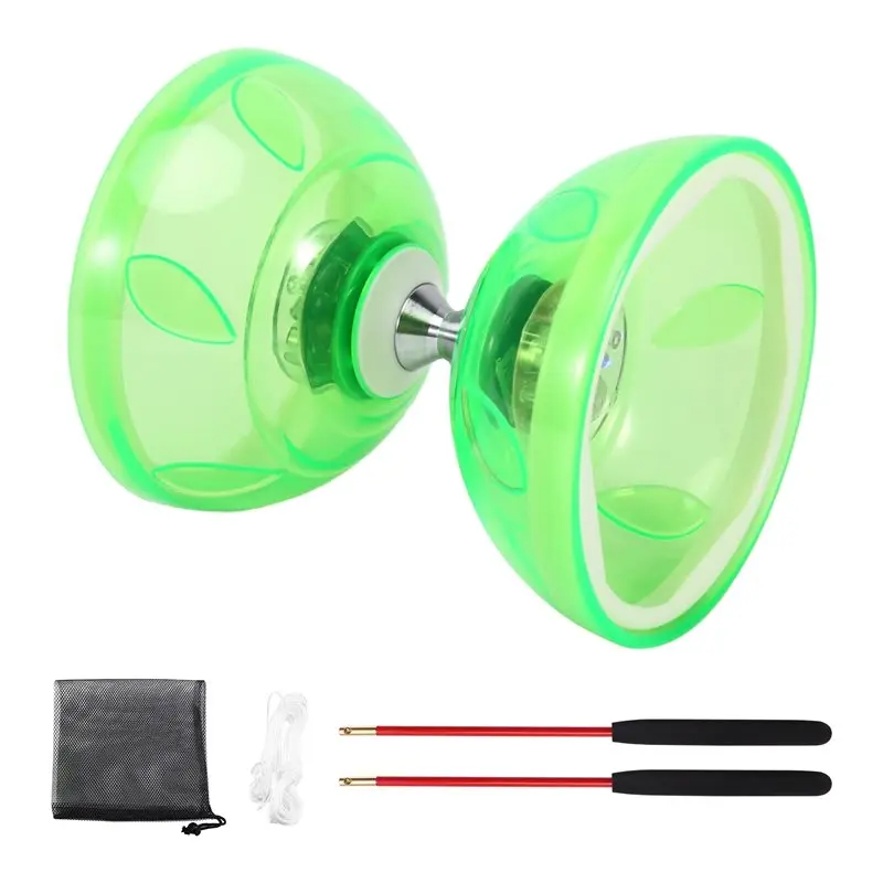 B78B-dubbelkoppig vijflager voor diabolo fitness buitenspelen met licht voor diabolo jojo voor ouderen B