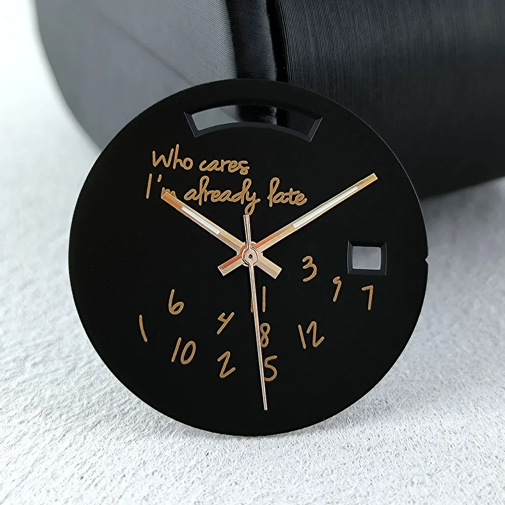 Quadrante Miyota8285 da 31 mm Logo personalizzato Quadrante nero No quadrante luminoso adatto per accessori per orologi con movimento Miyota 8285