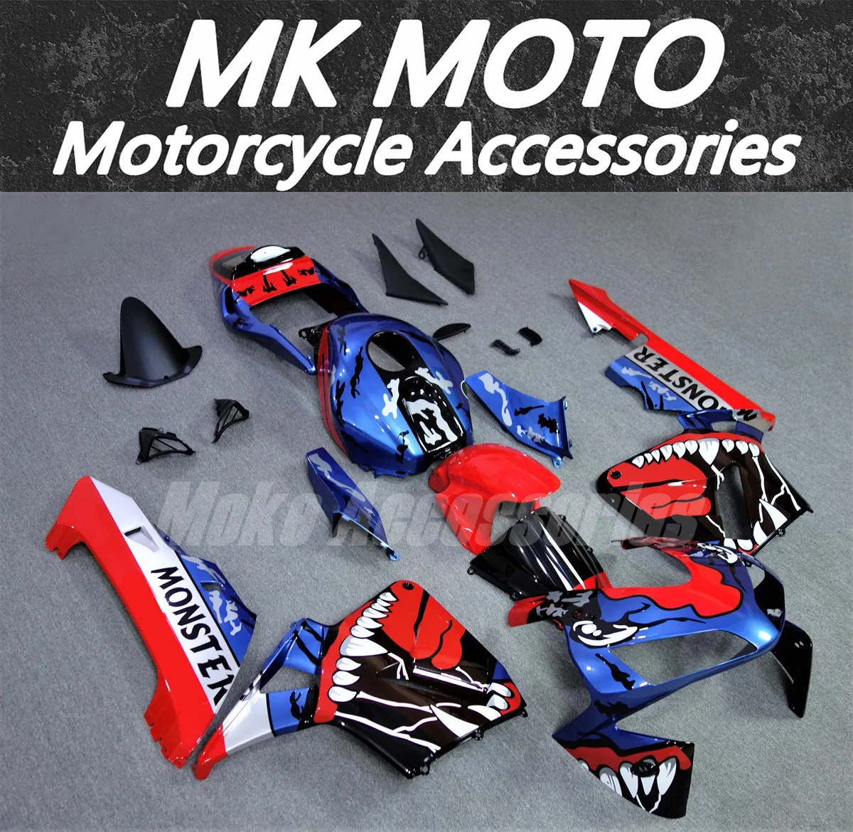 Moke moto Motorcycle Fairings Kit Fit For Cbr600rr 2003-2004 Bodywork Set High Quality ABS Injection New Red Blue Monster