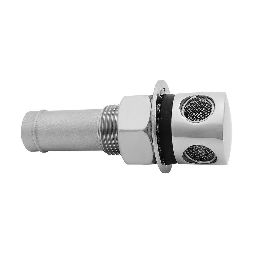 Boat Breather Straight Fuel Tank Vent 316 Stainless Steel Marine Gas Fuel Tank Vent for 5/8