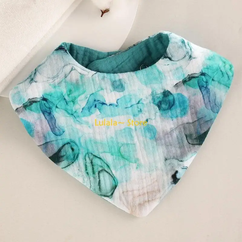 

Y4QA Multiple Use Saliva Towel Baby Burping Cloth Exquisite Stitching Bandana Scarf