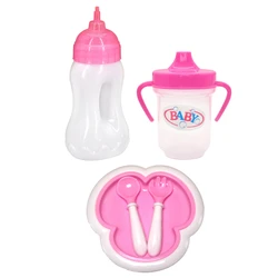 Accessoires de poupée nouveau-né de 43cm, assiette à manger, tasse d'apprentissage, meubles en plastique, boîte à savon, maison de poupée petit canard