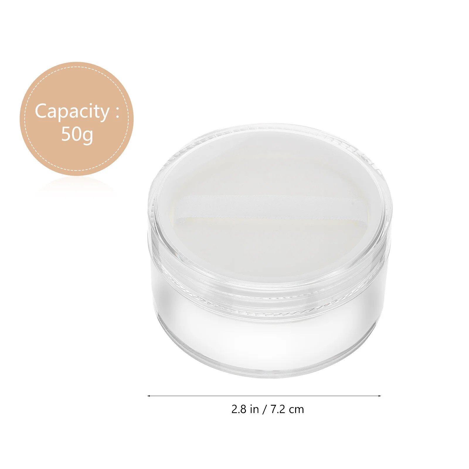 

3 Pcs Travel Bottles for Toiletries Powder Box Loose Makeup Container Flour White Case