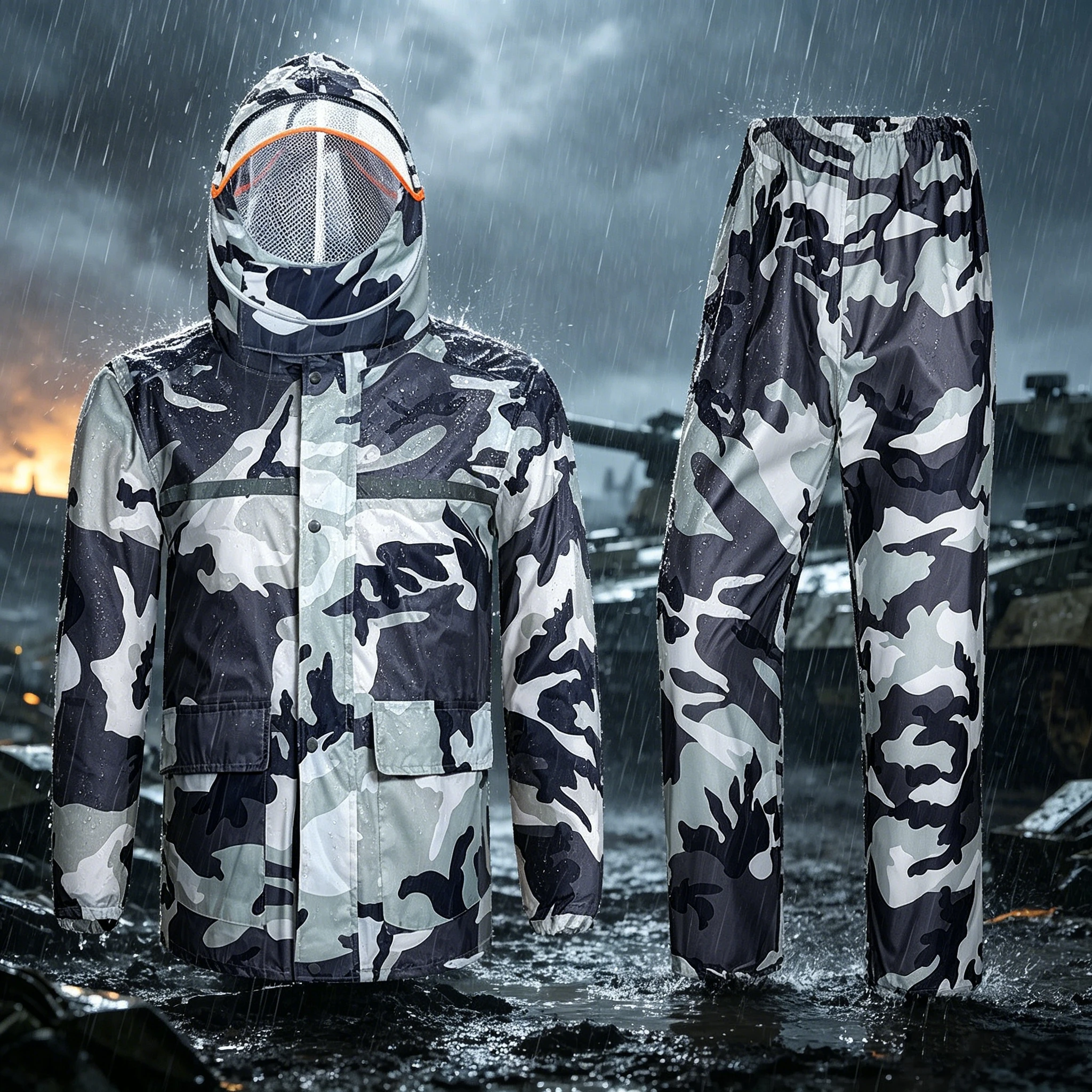 camouflage-split-type-raincoat-for-outdoor-riding-rider-specific-comfortable-breathable-rain-jacket
