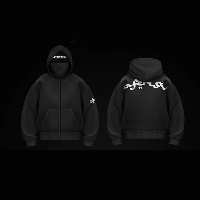 

Осенний кардиган на молнии с капюшоном, длинными рукавами и буквенным принтом, из других материалов, 100% хлопок, для мужчин и женщин