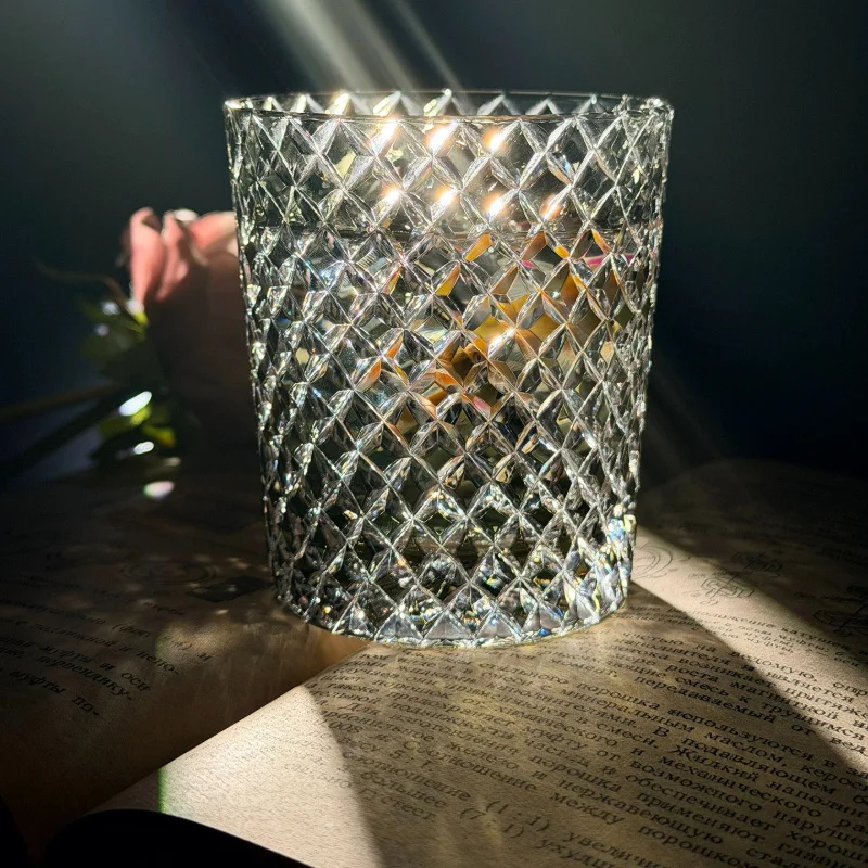 Divine Light Whiskey Tumbler Handmade Cylindrical Crystal Japanese Style Edo Kiriko Colored Glass for Cold Drinking 250ml 4
