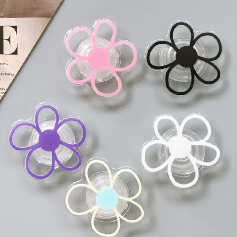 

INS Корея 3D милый цветок прозрачный держатель для телефона ручка Tok Griptok поддержка IPhone 14 15, аксессуары складная подставка для пальцев