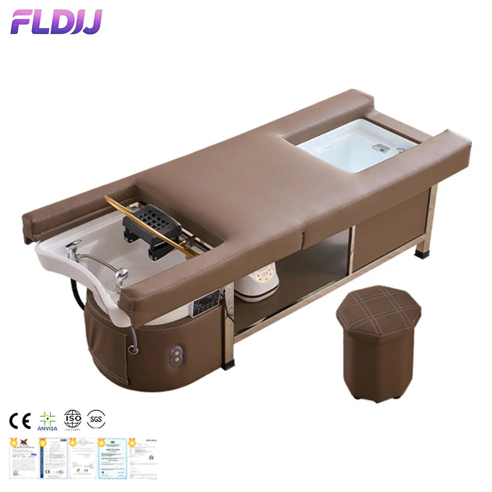 

Кушетка для терапии головы с постоянной температурой, циркуляцией воды, фумигацией, ванной для ног, японским массажем, для салонов красоты и HeadSpa