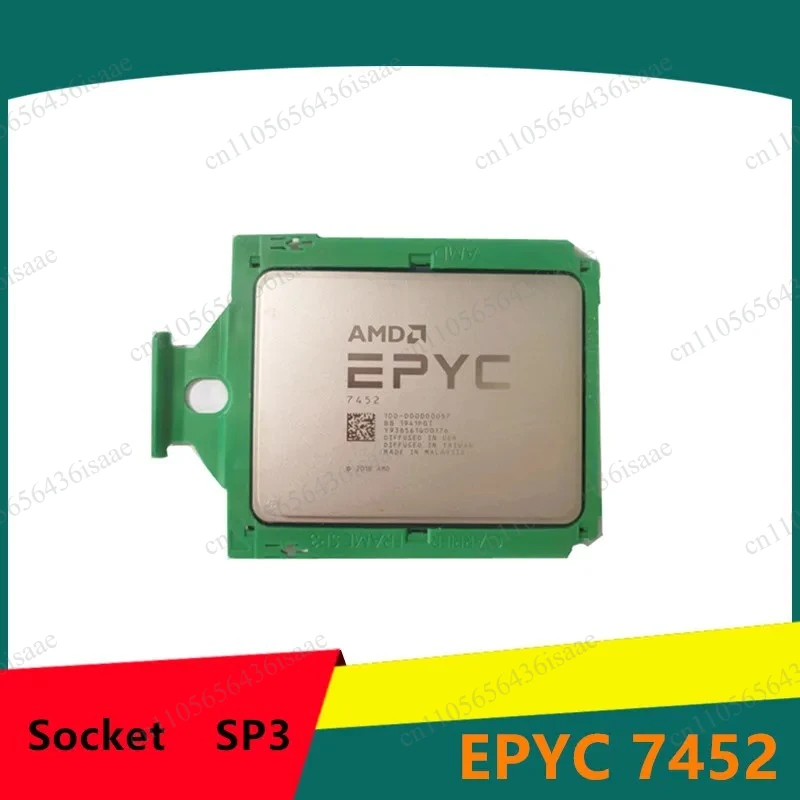 AMD EPYC 7452 Server Processor, 7nm, 32‑Core 64‑Thread, 2.35GHz Base, 128MB L3 Cache, 155W, Socket SP3