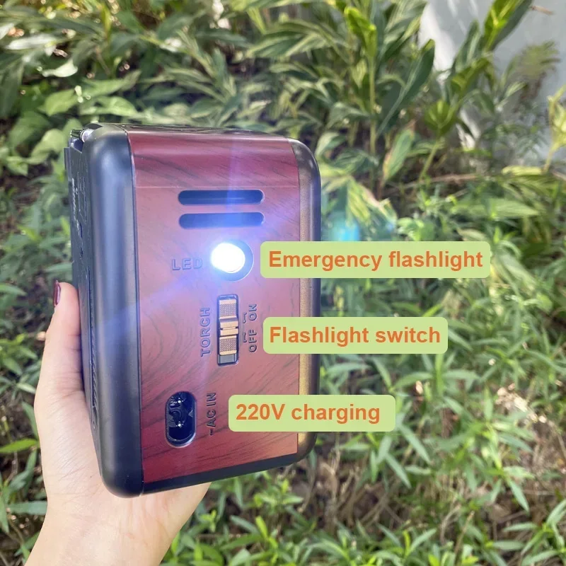 Portable Retro Multi Band Radio FM/AM/SW Radios Built-in Wireless Bluetooth Speaker Support TF Card Insertion U Disk Playback