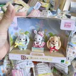 Hot Sale Sylvanian Families Baby Doll Figure Reward Series Ice Cream Kawaii Flocking Cute Doll Desktop Toys Child Festival Gifts