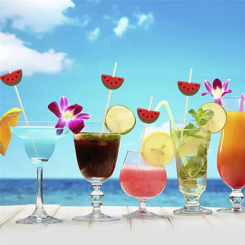 J1UL1N Fruit Picks Bamboo Picks Fruit Forks Artistic Toothpicks Cocktail Picks Sandwich Picks Decorative Cocktail Sticks