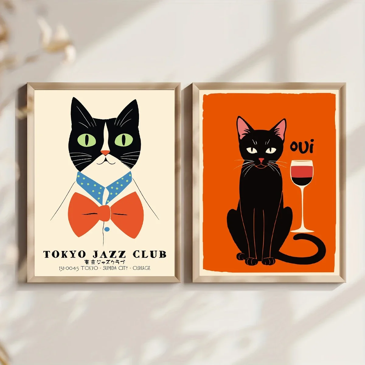 اليابان طوكيو حوض السمك كوي الحيوان قماش المشارك نادي الجاز القط الأخطبوط ورافعة جدار الفن يطبع غرفة المعيشة الحديثة ديكور المنزل الهدايا