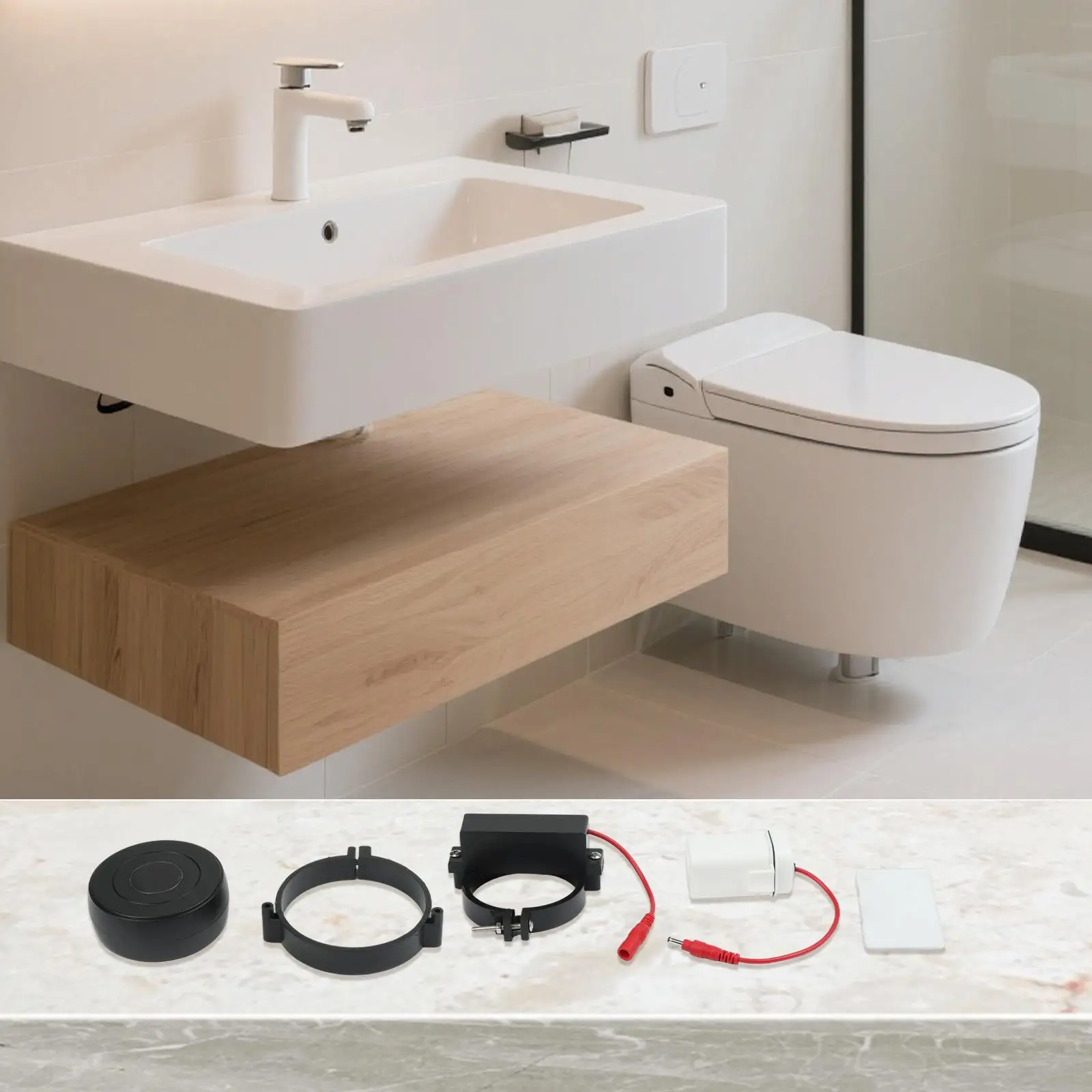 

Battery Operated Contactless Toilet Flush Sensor for Automatic Flush with 50CM Sensing and Water Efficient Use