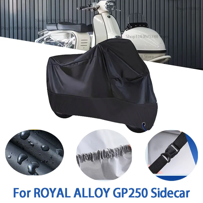 

Полные чехлы для мотоцикла ROYAL ALLOY GP250, коляска с коляской, защита от солнца на открытом воздухе, защита от пыли, без ушей, утолщенный тканевый чехол Оксфорд