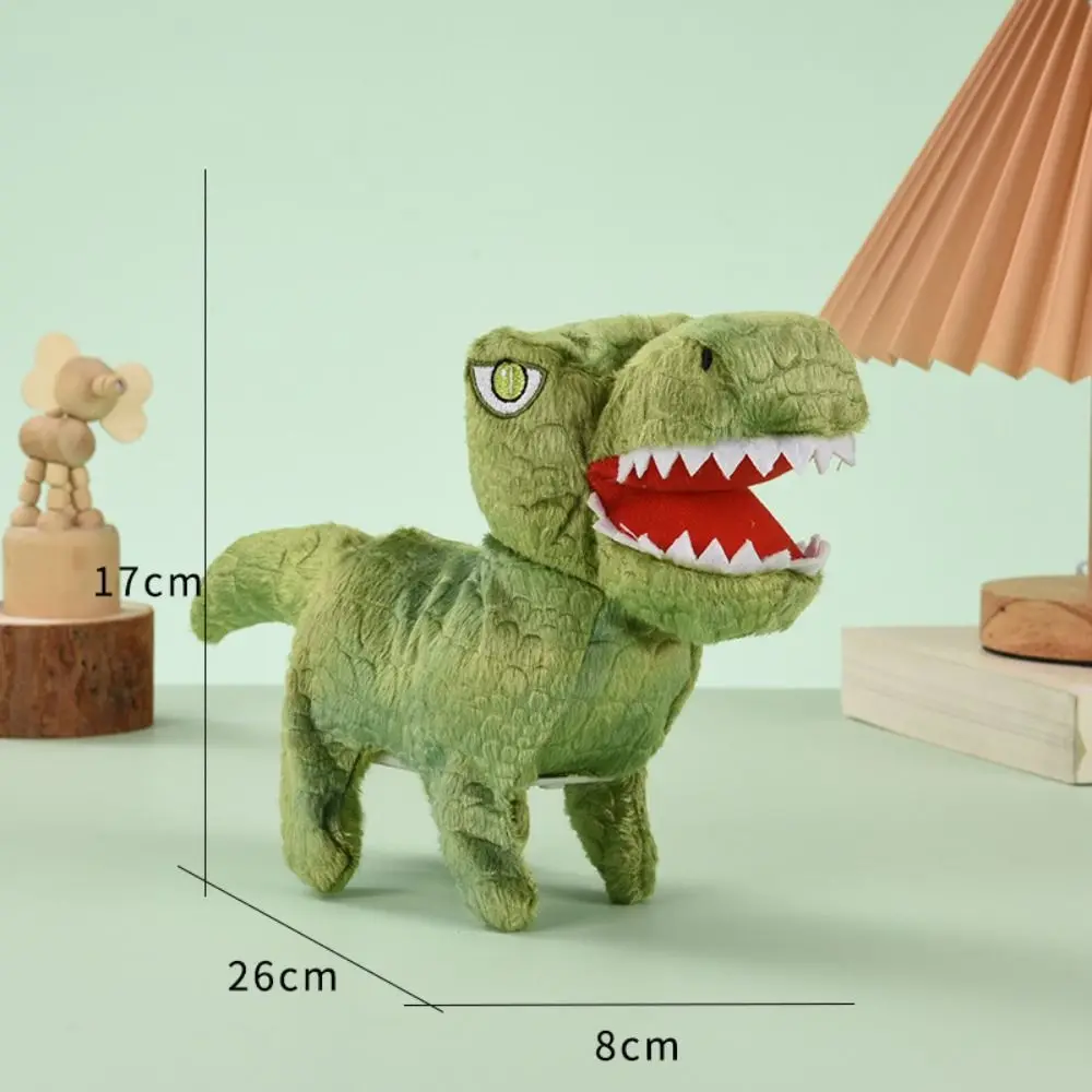 Juguete de dinosaurio eléctrico de simulación de mascota para niña con sonido, juguete de dinosaurio de peluche eléctrico DIY, lindo dinosaurio electrónico blanco para niños