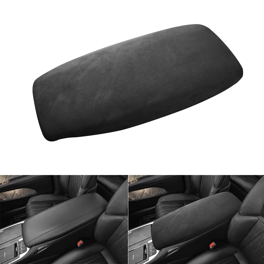 Car Black, Red Colour Suede Armrest Lid Case Cover for Lexus LS-LS300h, LS460, LS600h 2018 2019 2020 2021 2022