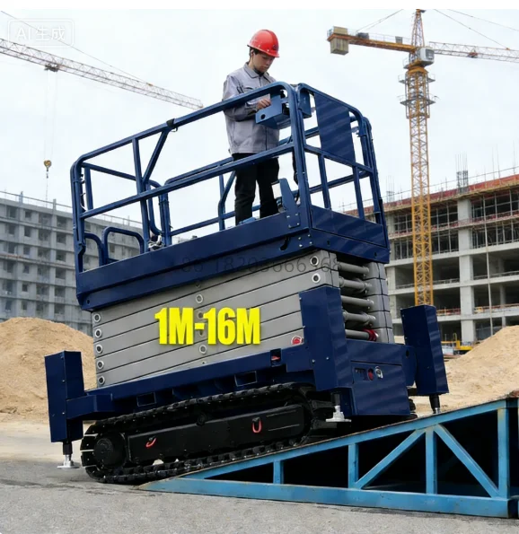 YG 맞춤형 무료 배송 6m 8m 10m 12m 14m 전동 이동식 자주식 유압식 고소작업대 시저 리프트