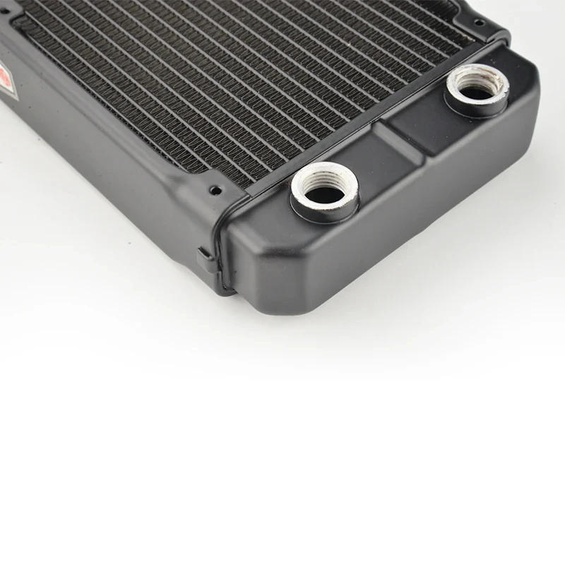 Syscooling AS240 240mm Copper Water Cooling Radiator - 36mm Thick for PC Liquid Cooling Systems - G1/4 Ports, Fits 120mm Fans