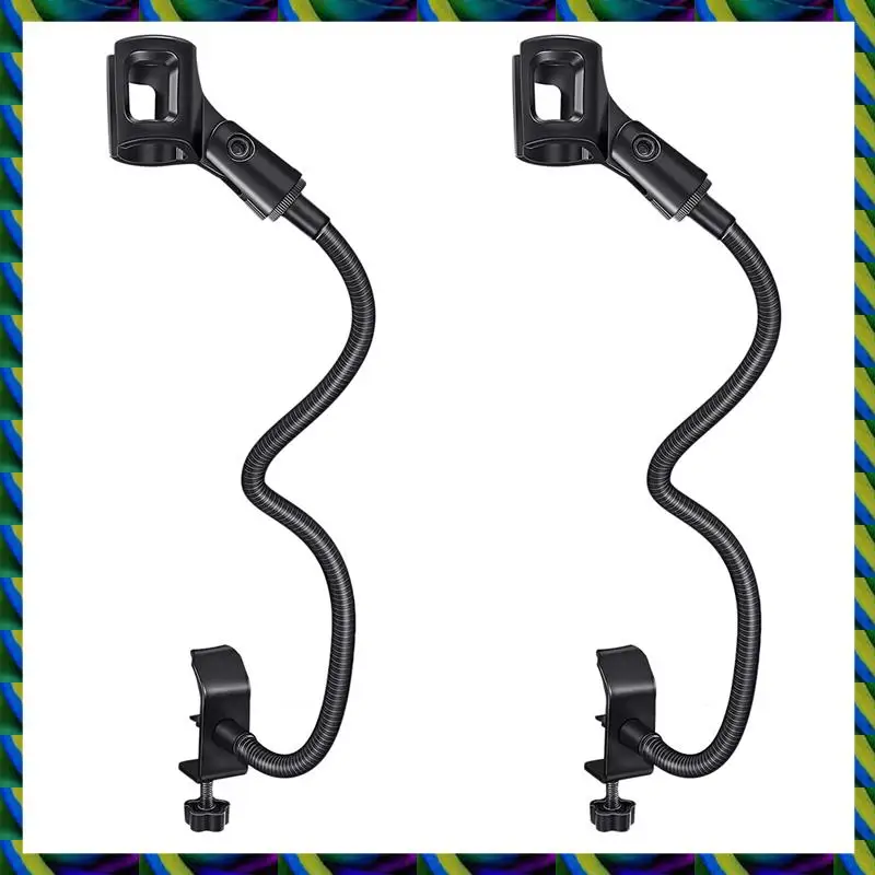 รายวัน 2X ขาตั้งไมโครโฟนยืดหยุ่น GOOSENECK โต๊ะ CLAMP ผู้ถือไมโครโฟนแขนอุปกรณ์บันทึกสําหรับการประชุมบรรยาย Podcast