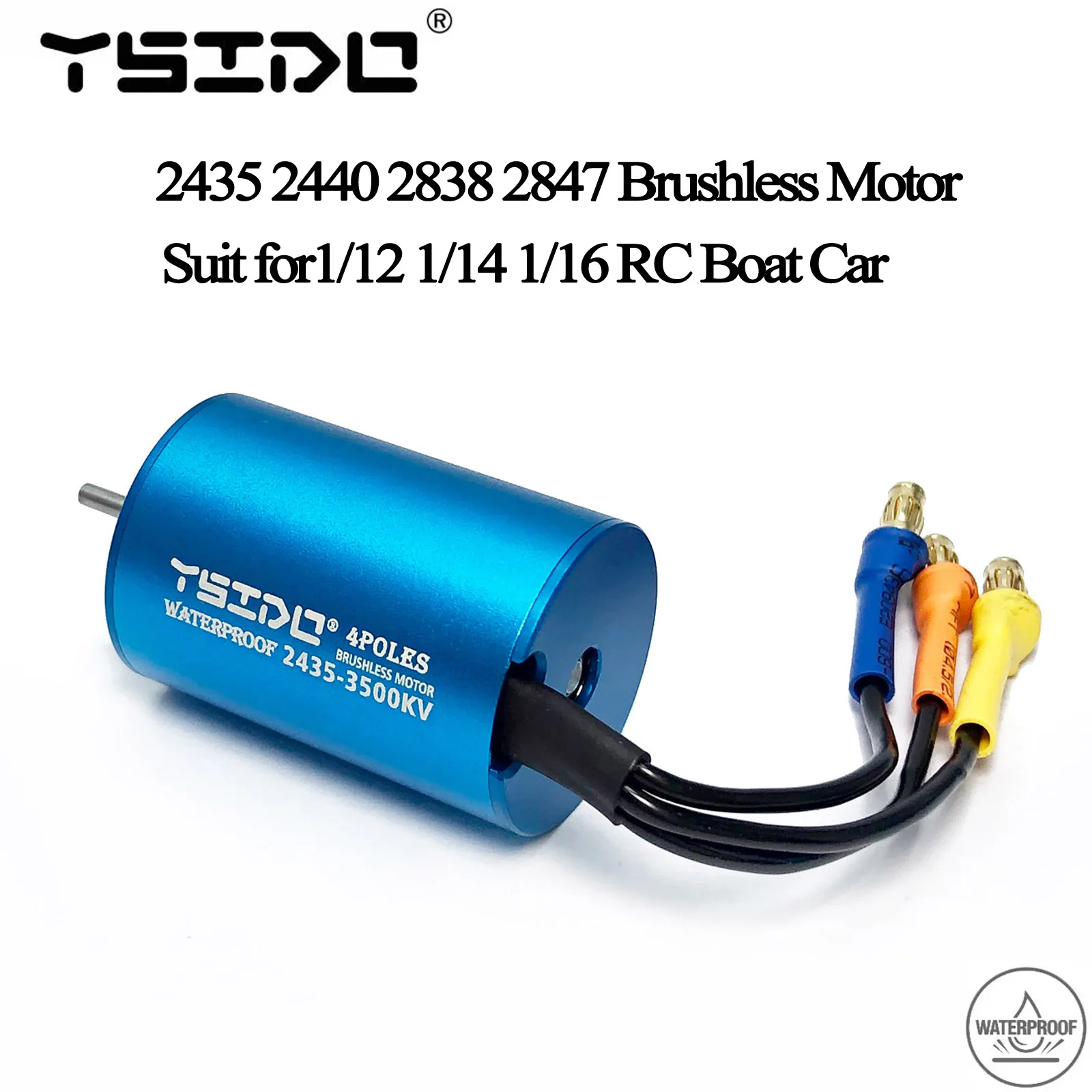 YSIDO 2435 2440 2838 2847 Brushless Motor for Wltoys 124016 124017 Remo Hobby XLH Timaya Redcat 1/12 1/14 1/16 RC Boat Car