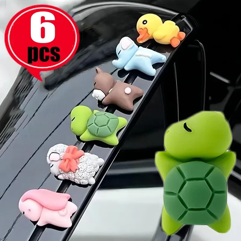 Mini Cartoon Sleeping Animal Ornaments Car Dashboard Cute Toy Animals Decoration Ornament Car Pendant Decor