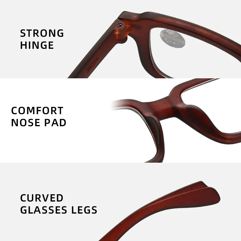 New Square Reading Glasses Fashion Women Man Eyeglasses Versatile Simple Presbyopia Hyperopia Eyewear+1.0+2.0+2.5+3.0+3.5+4.0