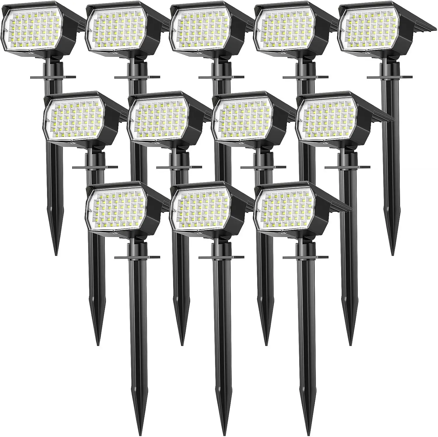 Security Lights Imitation Stone Resin 10in Post Cap 7 Color Modes All Weather Red