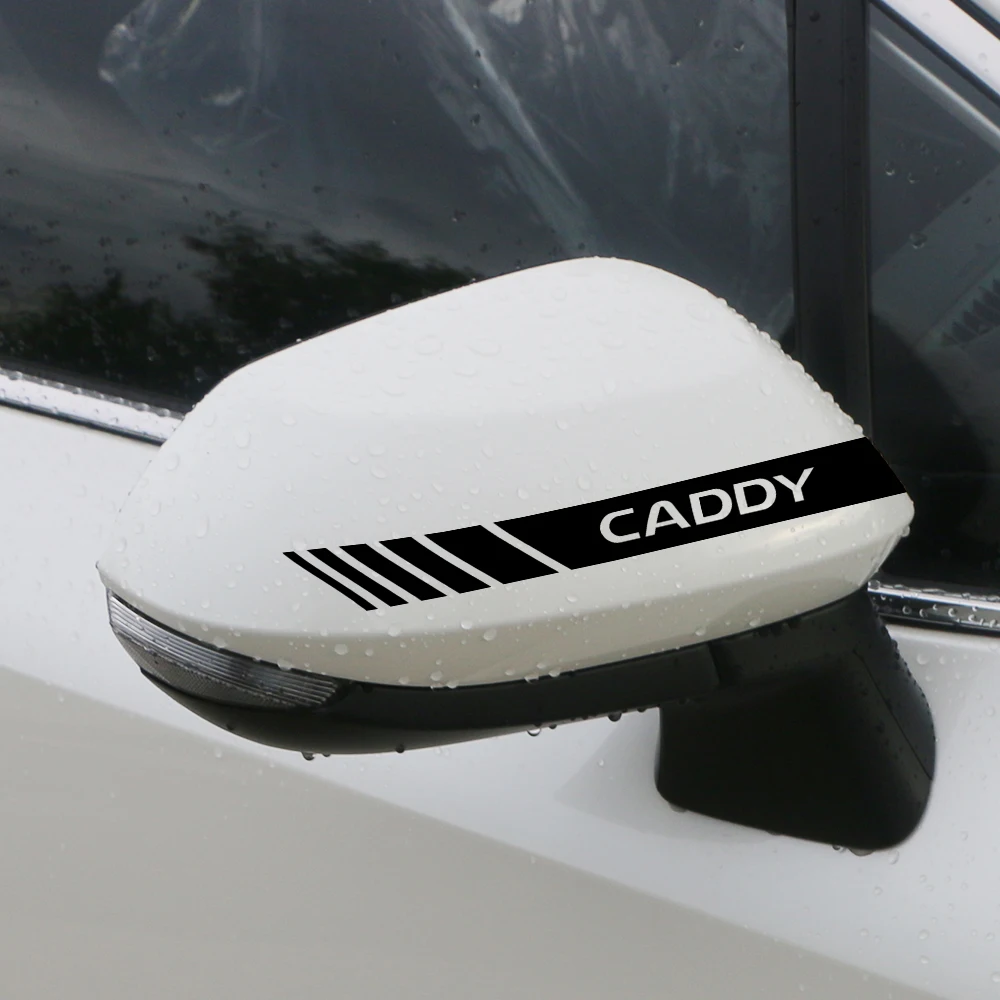 Car Rearview Mirror Stripes Stickers for Volkswagen VW Caddy MK1 MK2 MK3 MK4 2 3 4 Maxi Kombi Vinyl Decals Tuning Accessories view 3