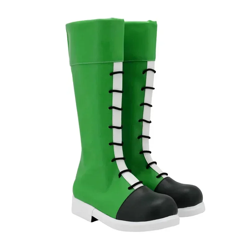 Anime Hunter x Hunter Cosplay Shoes Gon Freecss Adult Unisex High Green Boots Party Halloween Costume Props