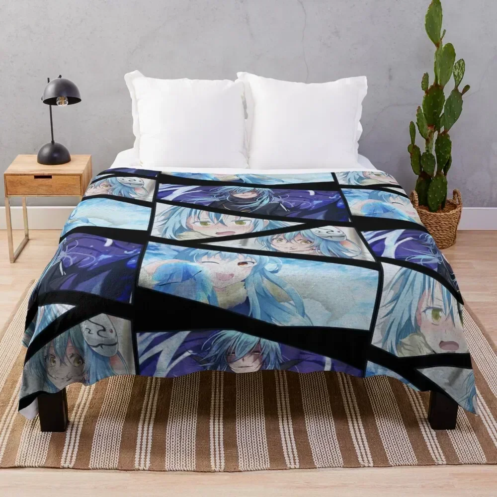 

Rimuru Tempest Manga Panel Design Throw Blanket Lightweight Cozy Blanket for Bed Sofa