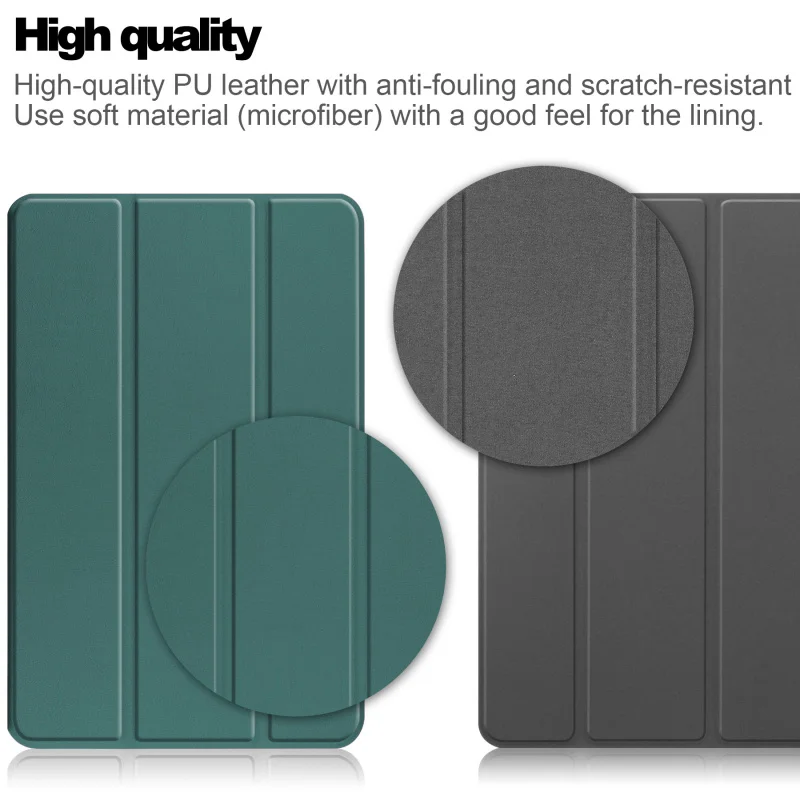 For HUAWEI MatePad SE 10.4 protective case, solid color Tri-Fold Kaster tablet cover