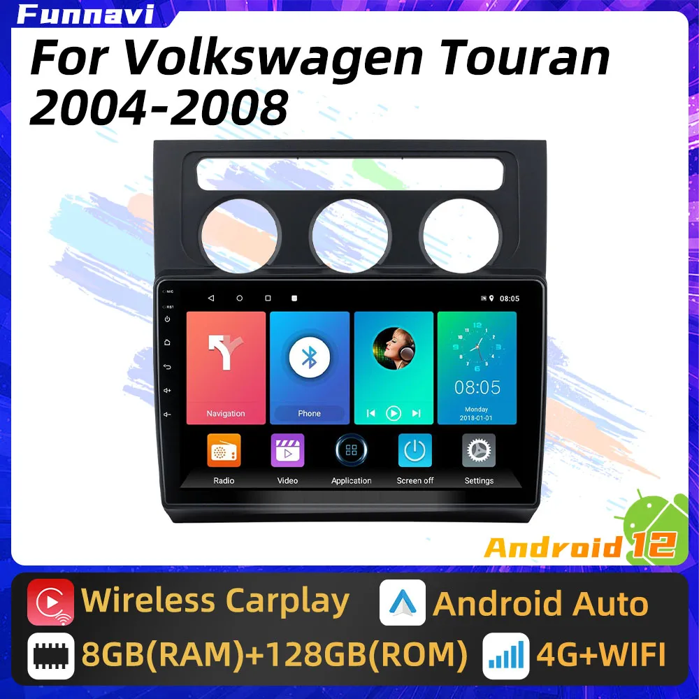 

Car Multimedia Player for VW Volkswagen Touran 2004 - 2008 AT 2 Din Android Radio Stereo GPS Navigation Head Unit Autoradio Auto