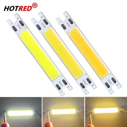 10 pz 3W 5W COB LED 50x7mm Chip a bordo DC9-11V15-17V caldo neutro bianco freddo Bar Strip Light per torcia lampada da parete tubo fai da te