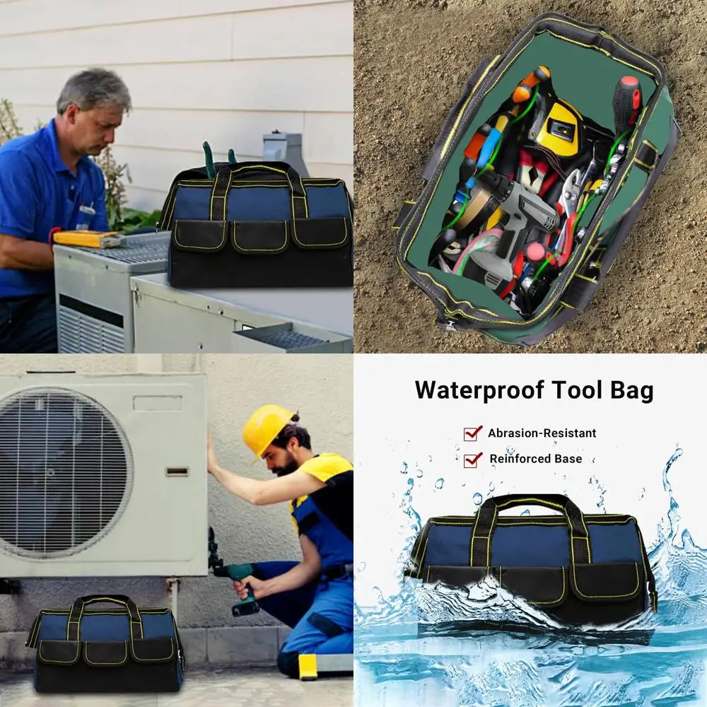 

16 Waterproof Multi-Pocket Tool Bag with Large Capacity for Men & Women, Ideal for Electricians and Carpenters