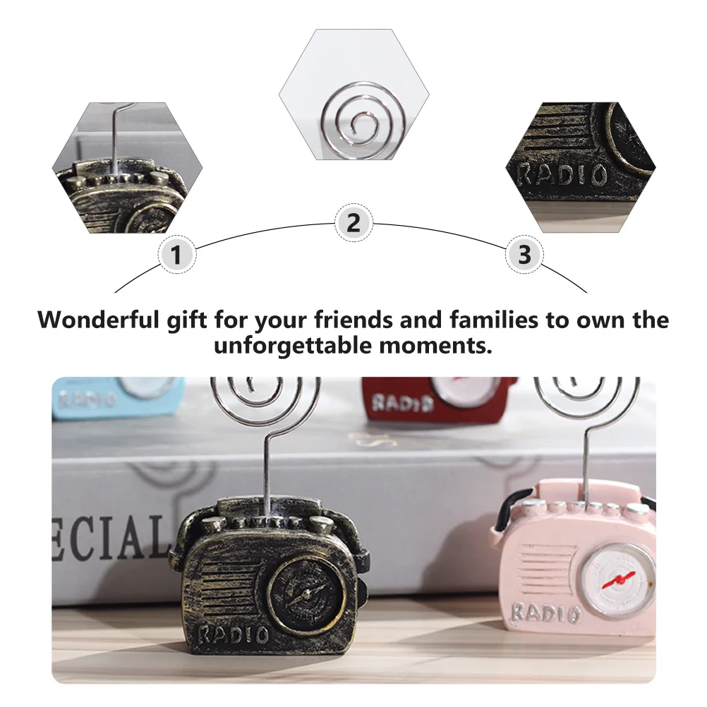 1 шт., ретро-телефон, радиообразная форма, зажим для карточек, держатель для заметок, идеально подходит для декора свадебной вечеринки, зажим для карточек, зажимы для фотографий