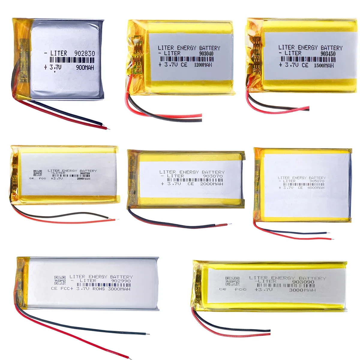 3.7V Lithium Polymer Li-Po li ion Rechargeable Battery Lipo cells For Electrograph Bluetooth speaker