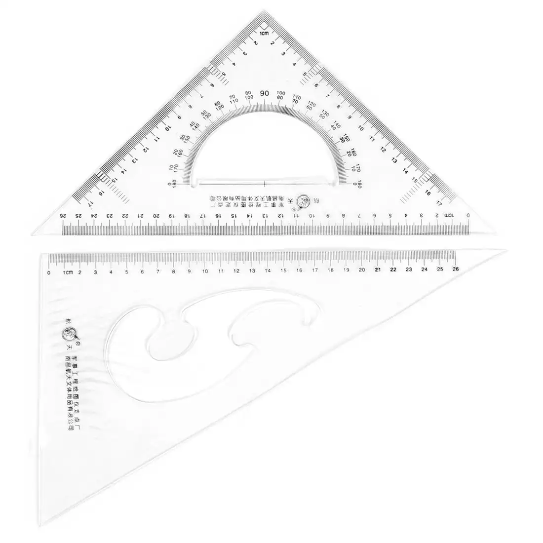 

Unique Bargains Office Plastic Drawing Tool Right Angle Triangle Ruler Combo Protractor