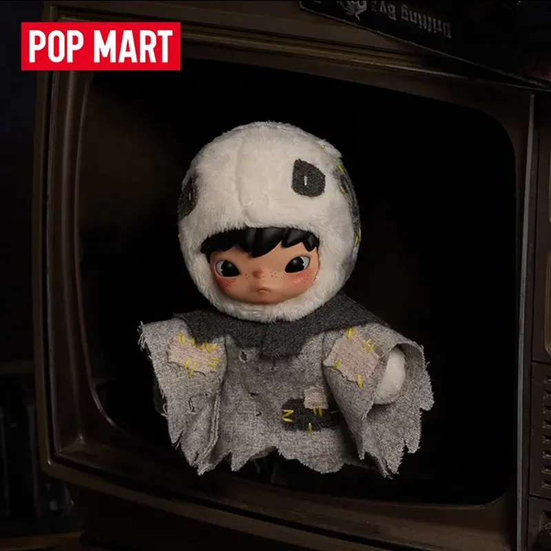 POP MART Hirono After Dark Serie Plüschpuppen-Anhänger Blindbox Mystery Box Puppe Niedliche Anime-Figur Überraschungstasche Spielzeug Schreibtischdekoration