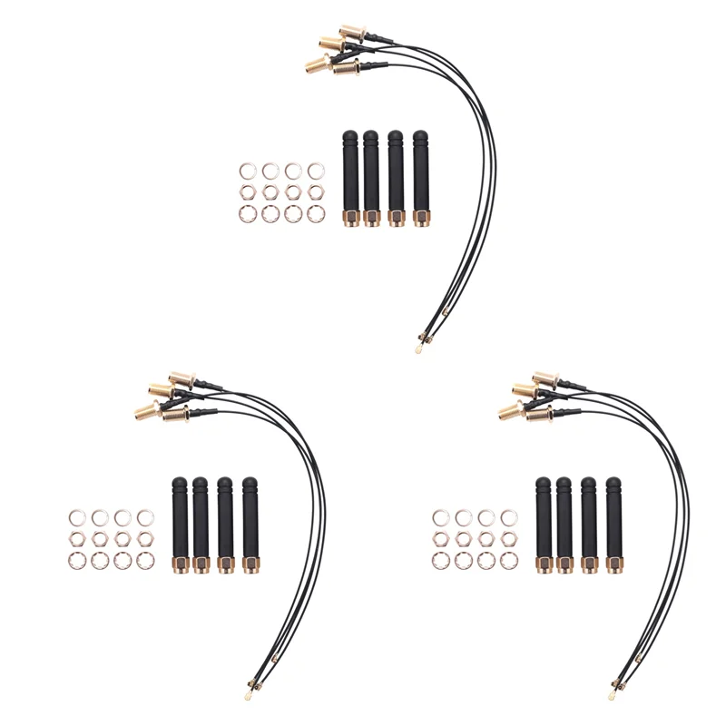 ABZW 12 Buah untuk Antena Lora 868-915Mhz,U.Fl Ke Konektor Sma Antena Kuncir 3Dbi untuk Modul Wifi Esp32 Lora