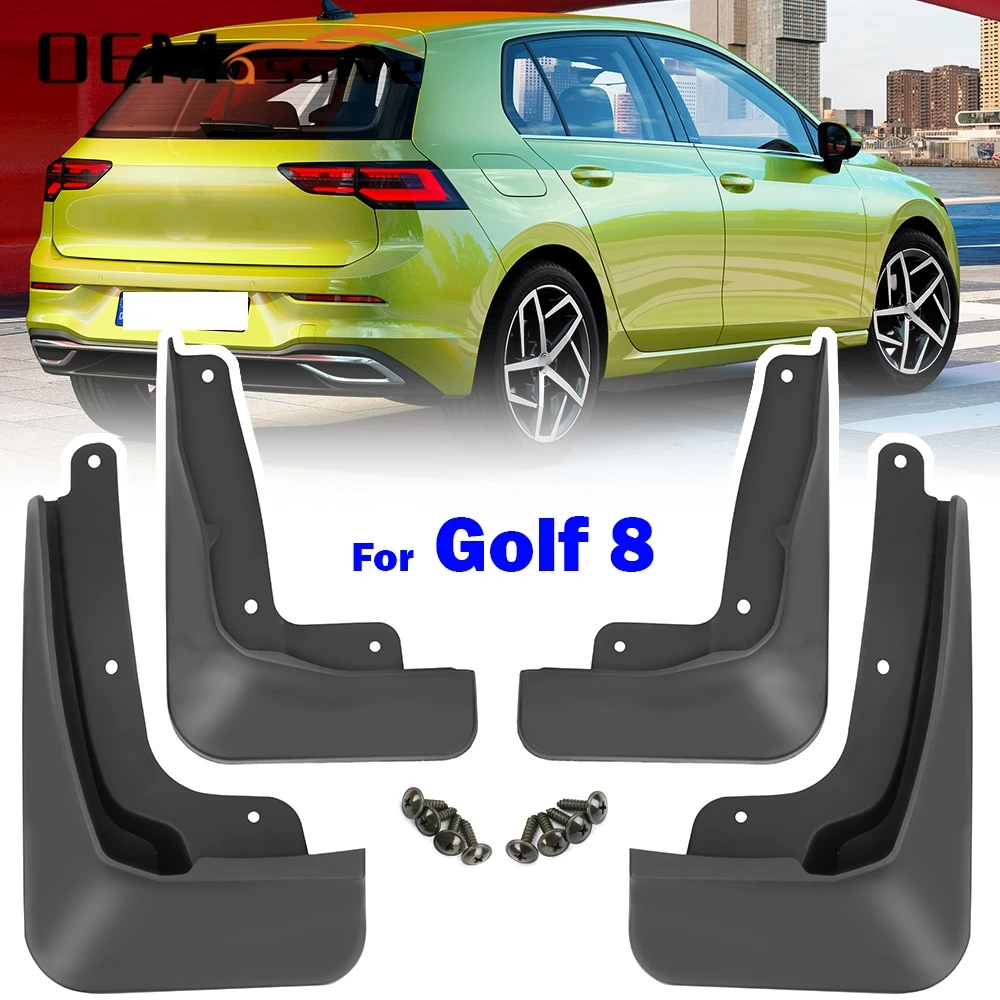 Car Mudguards For VW Golf MK8 8 2020 2021 2022 2023 Mudflaps Mud Flaps Splash Guards Dirty Fender Flare Front Rear Cover