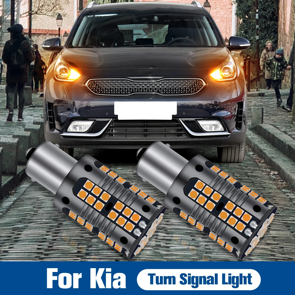 

2x LED Turn Signal Light Blub PY21W BAU15S Canbus For Kia Sedona 1 2 3 Seltos Sorento 4 Soul Sportage Stinger Stonic Venga XCeed