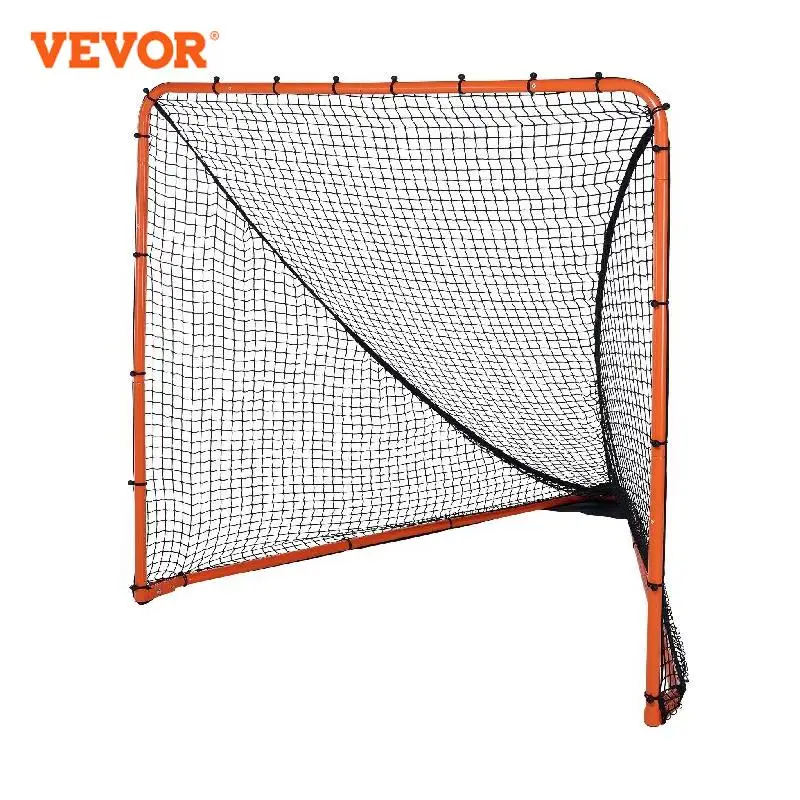 VEVOR Lacrosse Goal Lacrosse  Training Equipment Steel Frame Training Net Easy Setup Lacrosse Goal  for Youth Adult Training